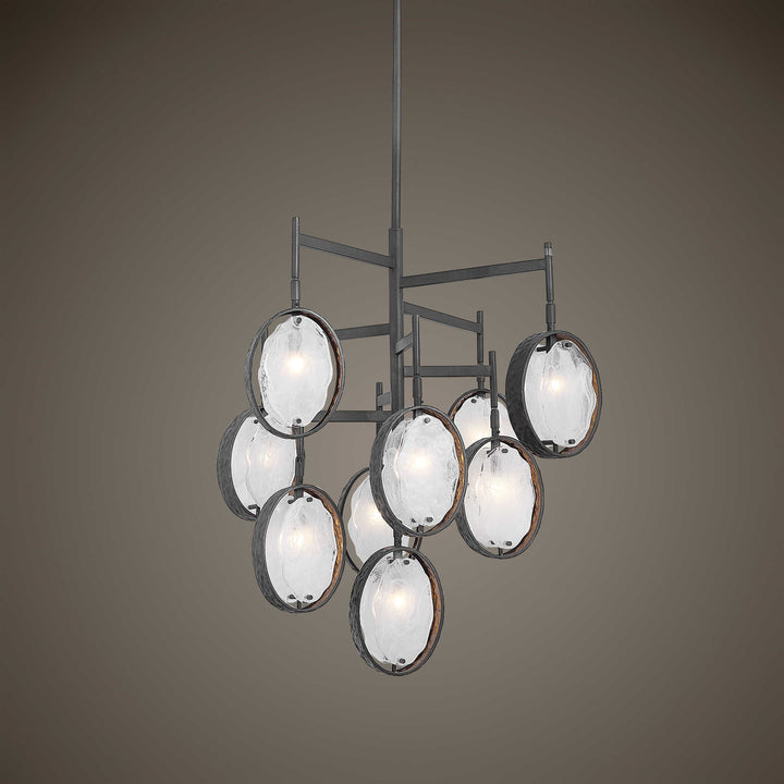 American Home Furniture Uttermost Maxin Dark Bronze 9 Light Chandelier