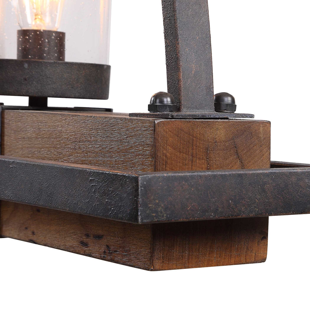 American Home Furniture Uttermost Atwood 5 Light Rustic Linear Chandelier