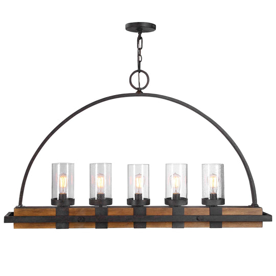 American Home Furniture Uttermost Atwood 5 Light Rustic Linear Chandelier