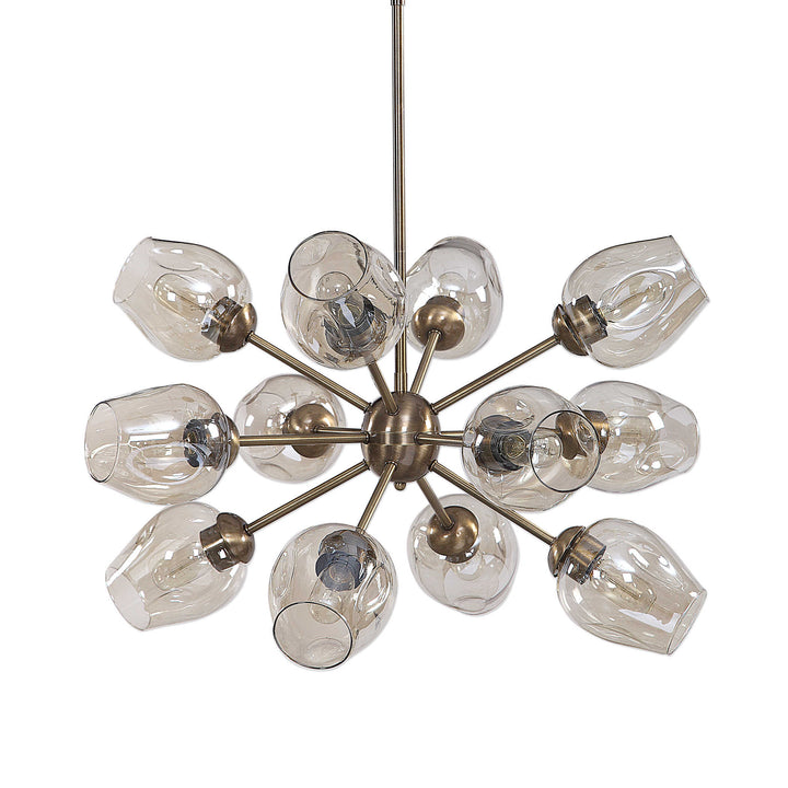 American Home Furniture Uttermost Chet 12 Light Sputnik Chandelier