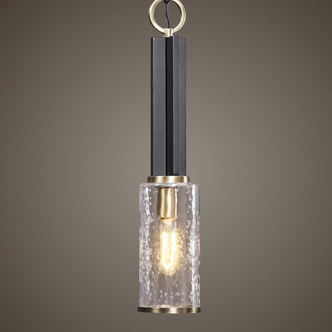 American Home Furniture Uttermost Jarsdel 1 Light Industrial Mini Pendant