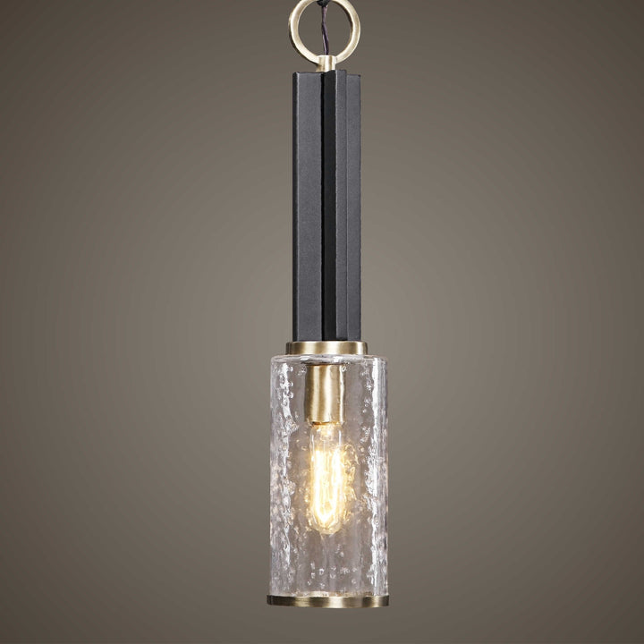 American Home Furniture Uttermost Jarsdel 1 Light Industrial Mini Pendant