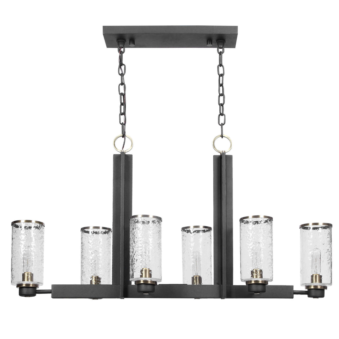 American Home Furniture Uttermost Jarsdel 6 Light Industrial Island Light