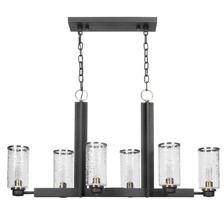 American Home Furniture Uttermost Jarsdel 6 Light Industrial Island Light
