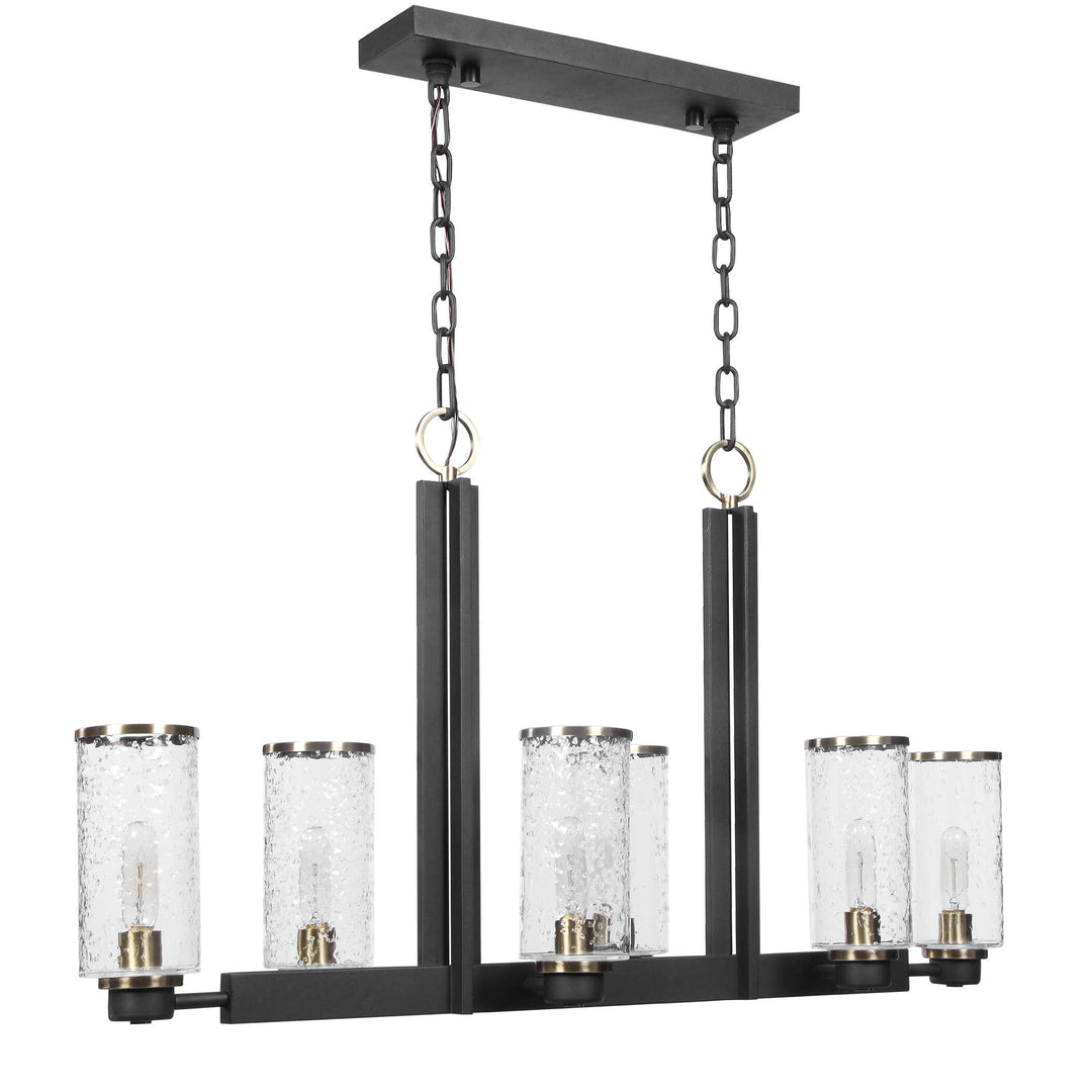 American Home Furniture Uttermost Jarsdel 6 Light Industrial Island Light