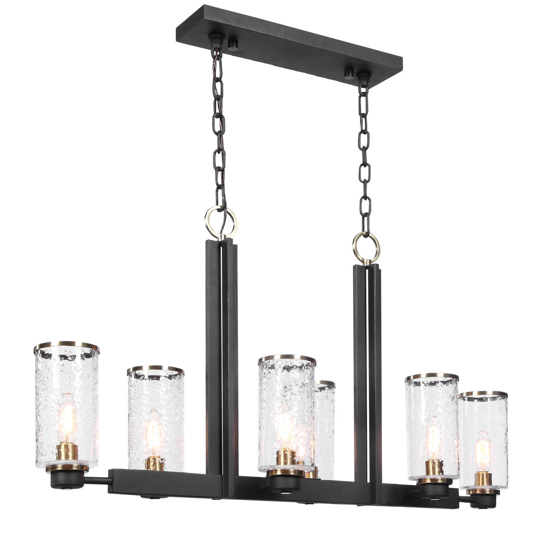 American Home Furniture Uttermost Jarsdel 6 Light Industrial Island Light