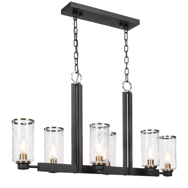 American Home Furniture Uttermost Jarsdel 6 Light Industrial Island Light
