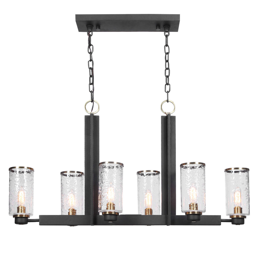 American Home Furniture Uttermost Jarsdel 6 Light Industrial Island Light
