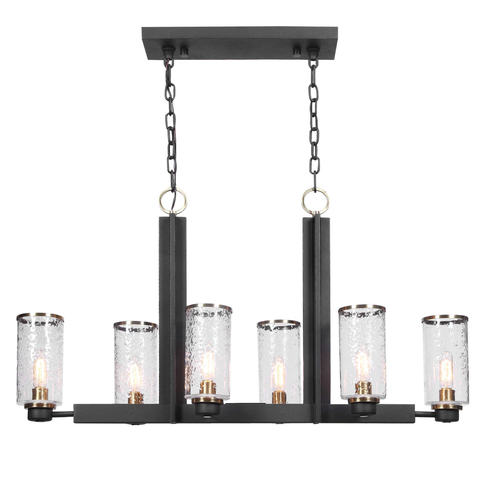American Home Furniture Uttermost Jarsdel 6 Light Industrial Island Light
