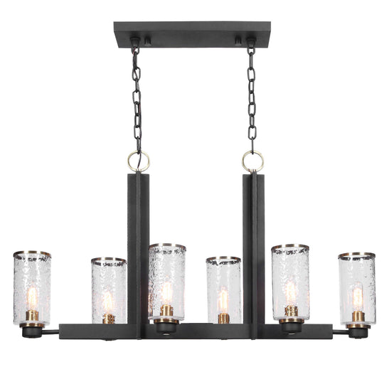 American Home Furniture Uttermost Jarsdel 6 Light Industrial Island Light