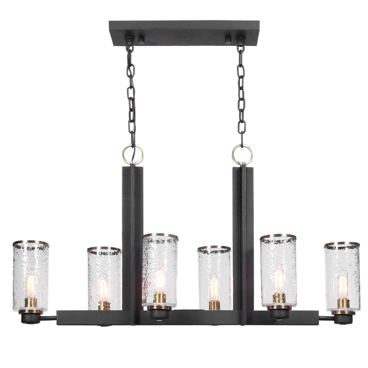 American Home Furniture Uttermost Jarsdel 6 Light Industrial Island Light