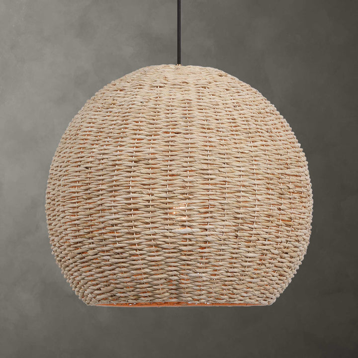 American Home Furniture Uttermost Seagrass 1 Light Dome Pendant