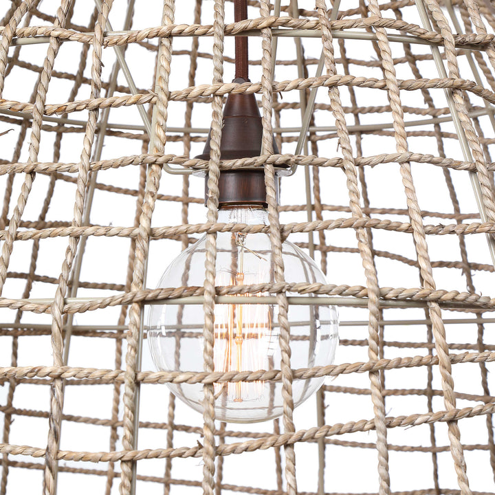 American Home Furniture Uttermost Cross Weave 1 Light Pendant