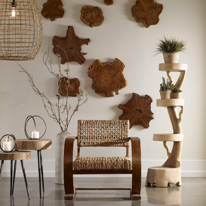 American Home Furniture Uttermost Cross Weave 1 Light Pendant