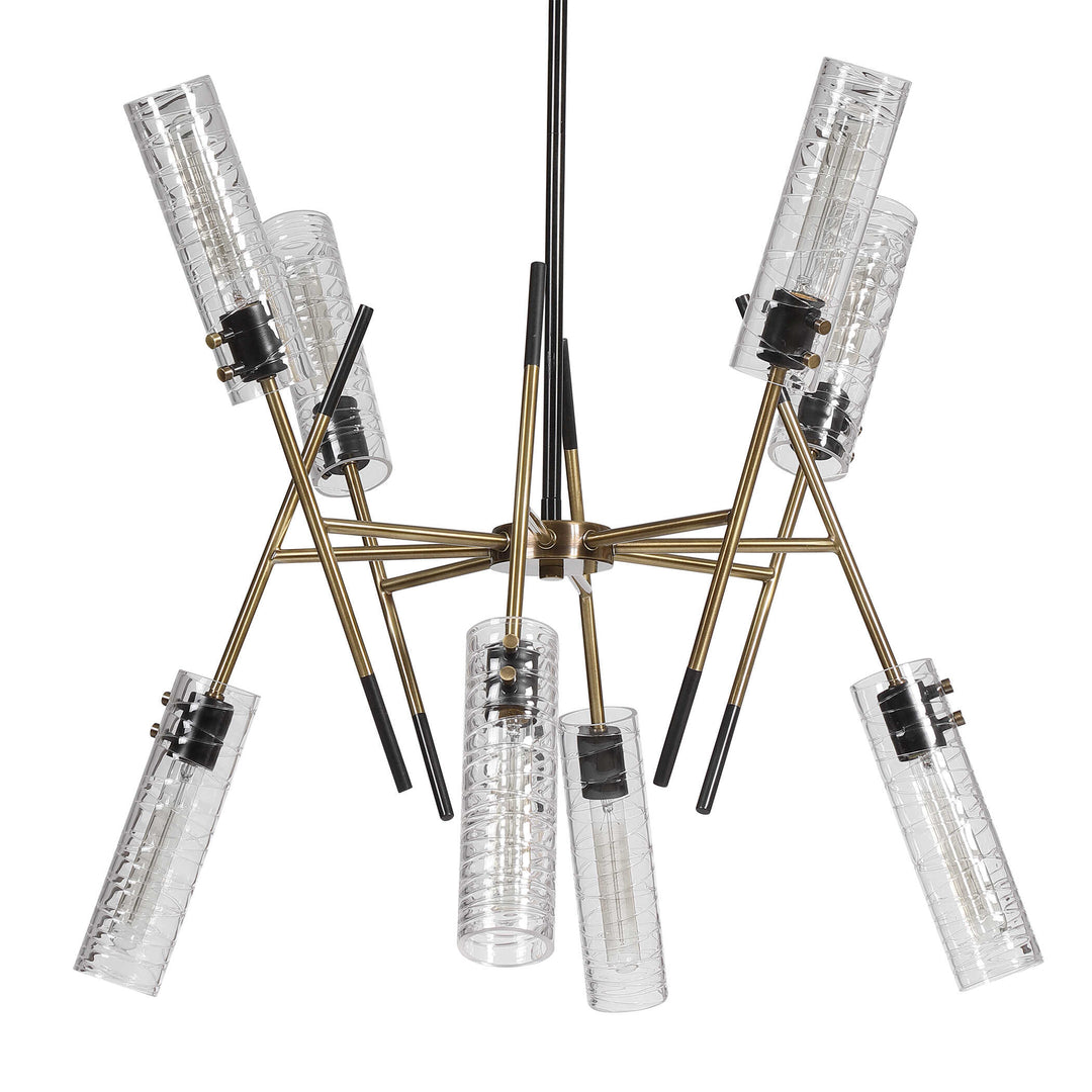 American Home Furniture Uttermost Telesto 8 Light Linear Pendant
