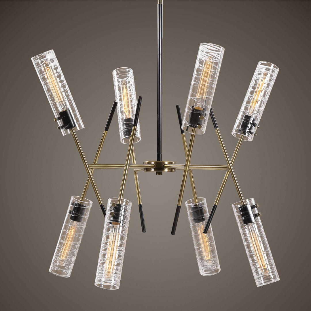 American Home Furniture Uttermost Telesto 8 Light Linear Pendant