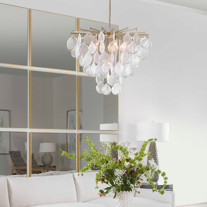 American Home Furniture Uttermost Goccia 6 Light Tear Drop Glass Pendant