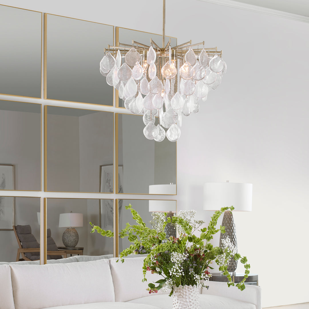 American Home Furniture Uttermost Goccia 6 Light Tear Drop Glass Pendant