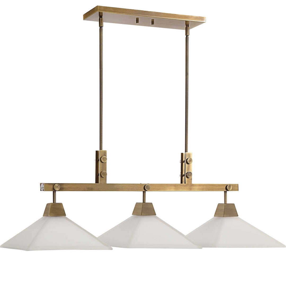 American Home Furniture Uttermost Brookdale Industrial 3 Light Linear Chandelier