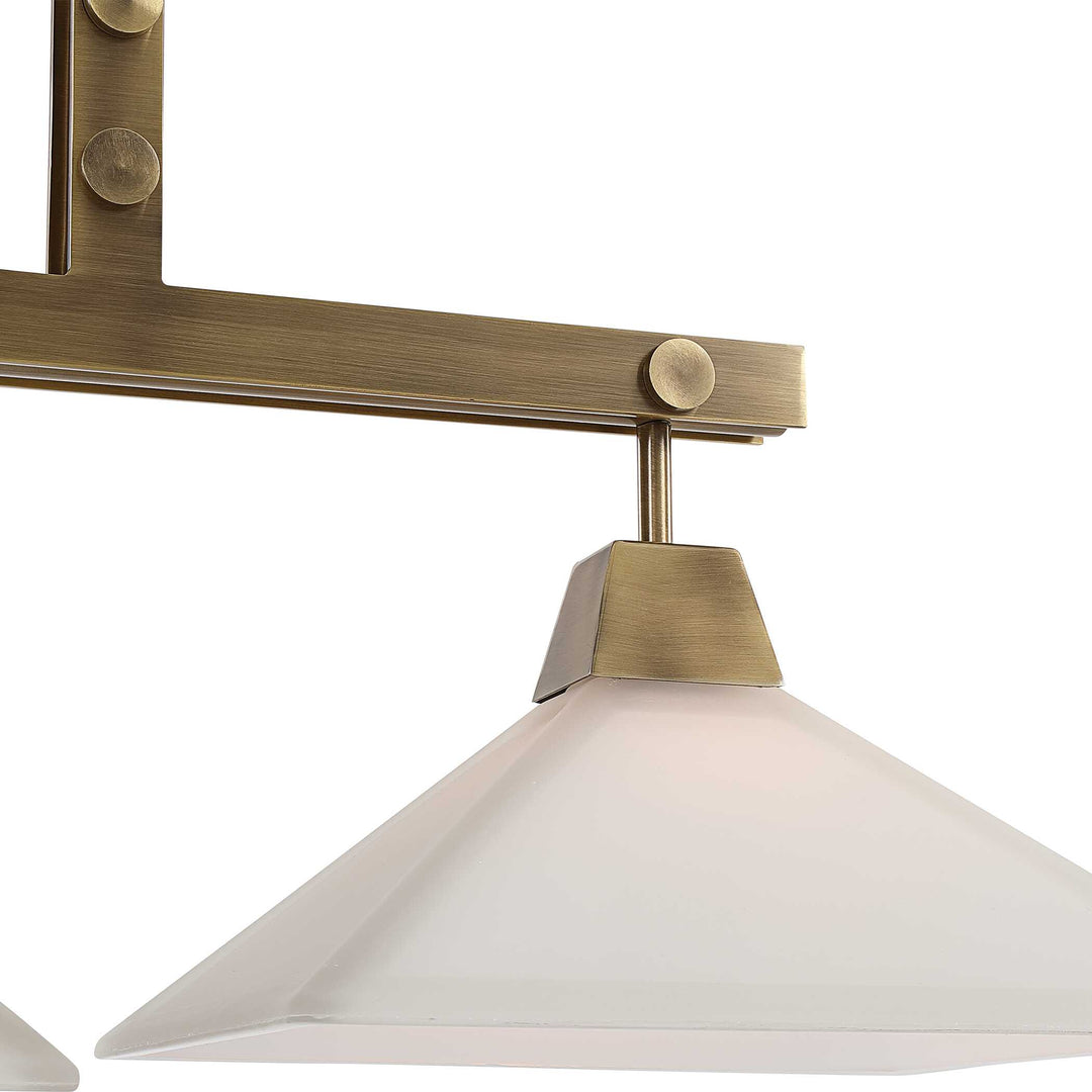 American Home Furniture Uttermost Brookdale Industrial 3 Light Linear Chandelier