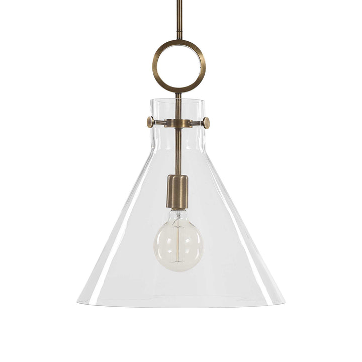 American Home Furniture Uttermost Imbuto Funnel Glass 1 Light Pendant