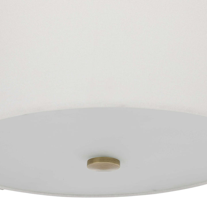 American Home Furniture Uttermost Colfax Brass 3 Light Semi Flush