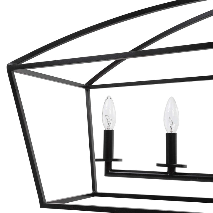 American Home Furniture Uttermost Clayton 6 Light Linear Chandelier