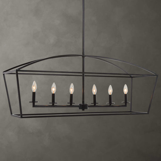 American Home Furniture Uttermost Clayton 6 Light Linear Chandelier