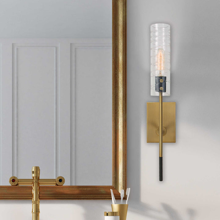 American Home Furniture Uttermost Telesto 1 Light Brass Sconce