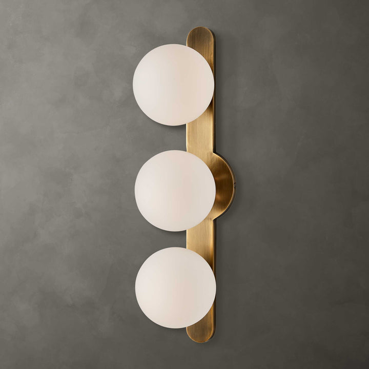American Home Furniture Uttermost Droplet Mid-Century 3 Light Sconce