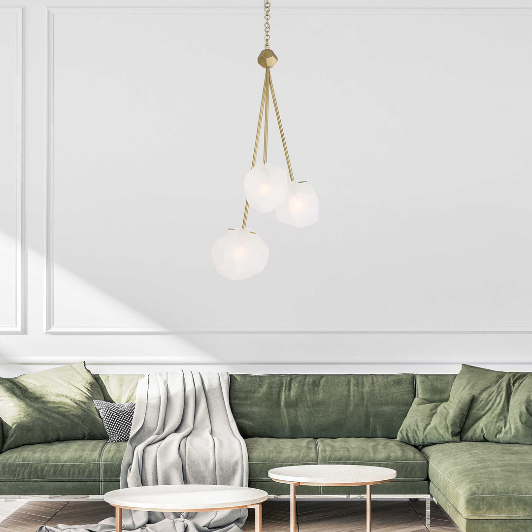 American Home Furniture Uttermost Geodesic 3 Light Pendant