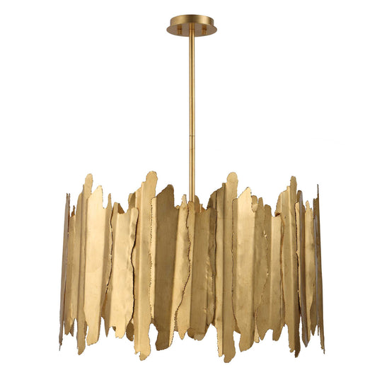 American Home Furniture Uttermost Golden Gate 8 Light Industrial Pendant