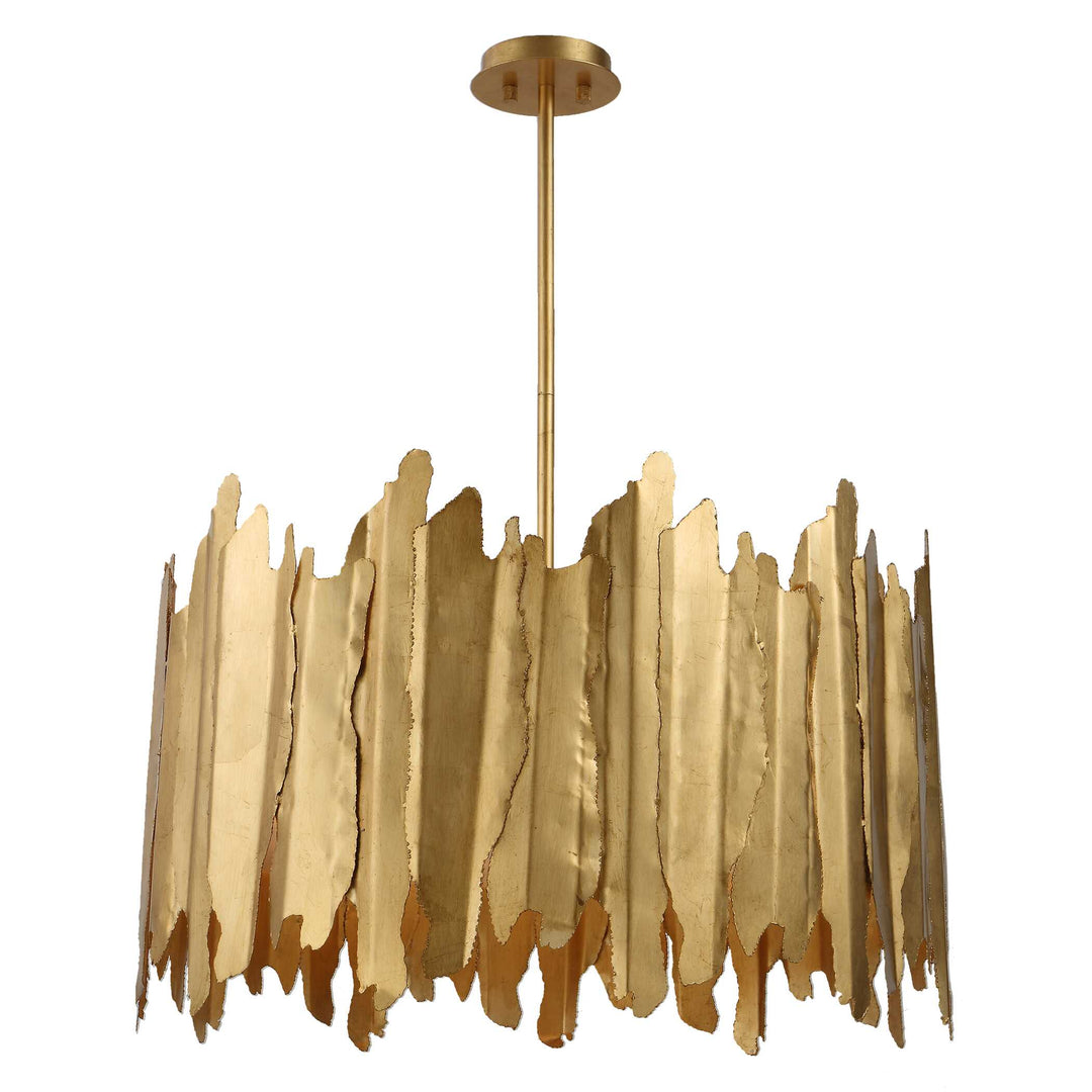 American Home Furniture Uttermost Golden Gate 8 Light Industrial Pendant
