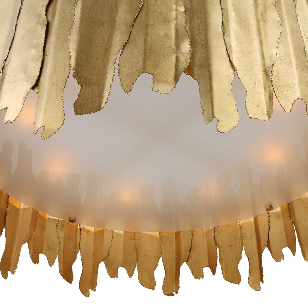 American Home Furniture Uttermost Golden Gate 8 Light Industrial Pendant