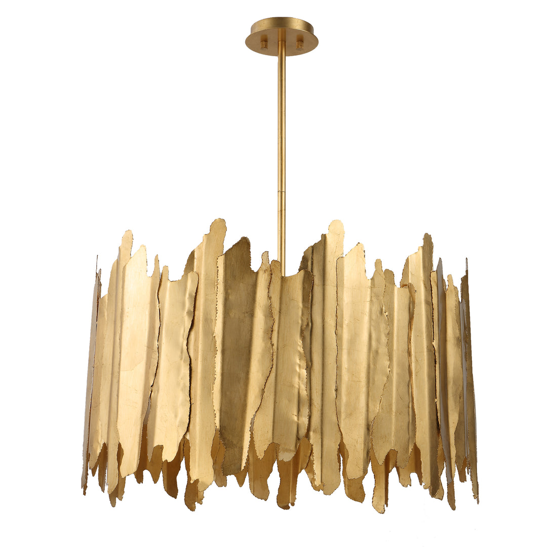 American Home Furniture Uttermost Golden Gate 8 Light Industrial Pendant