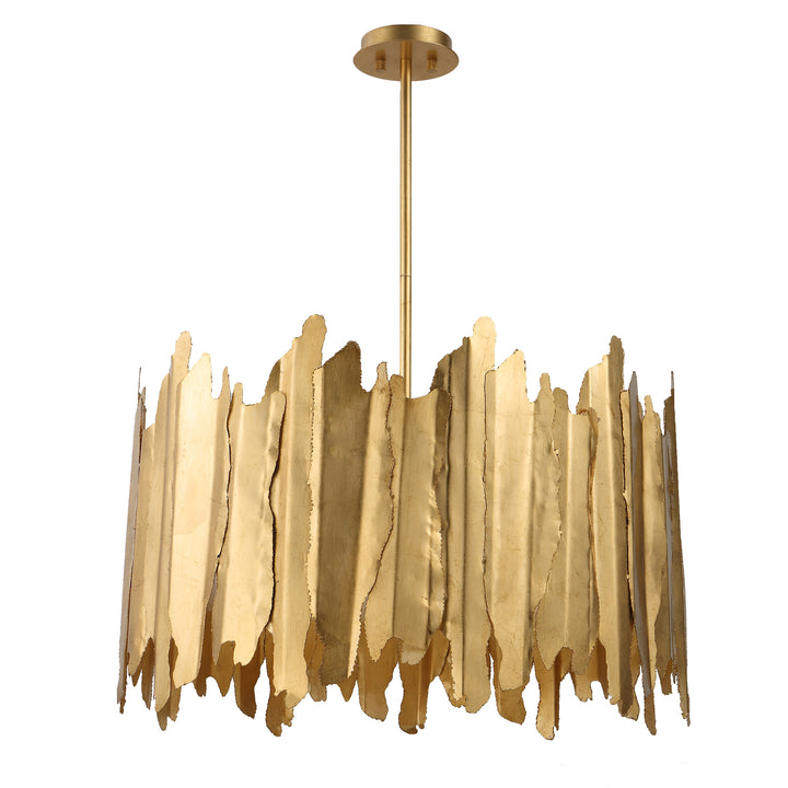 American Home Furniture Uttermost Golden Gate 8 Light Industrial Pendant