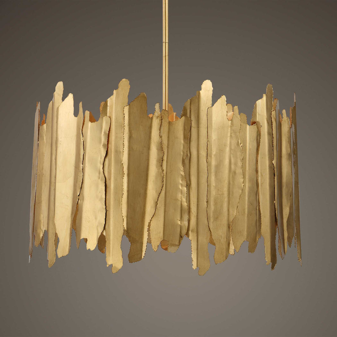 American Home Furniture Uttermost Golden Gate 8 Light Industrial Pendant