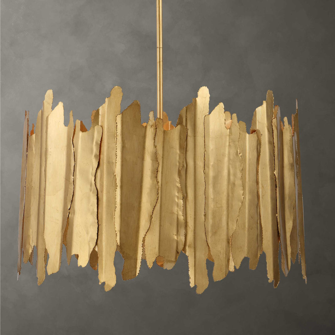 American Home Furniture Uttermost Golden Gate 8 Light Industrial Pendant