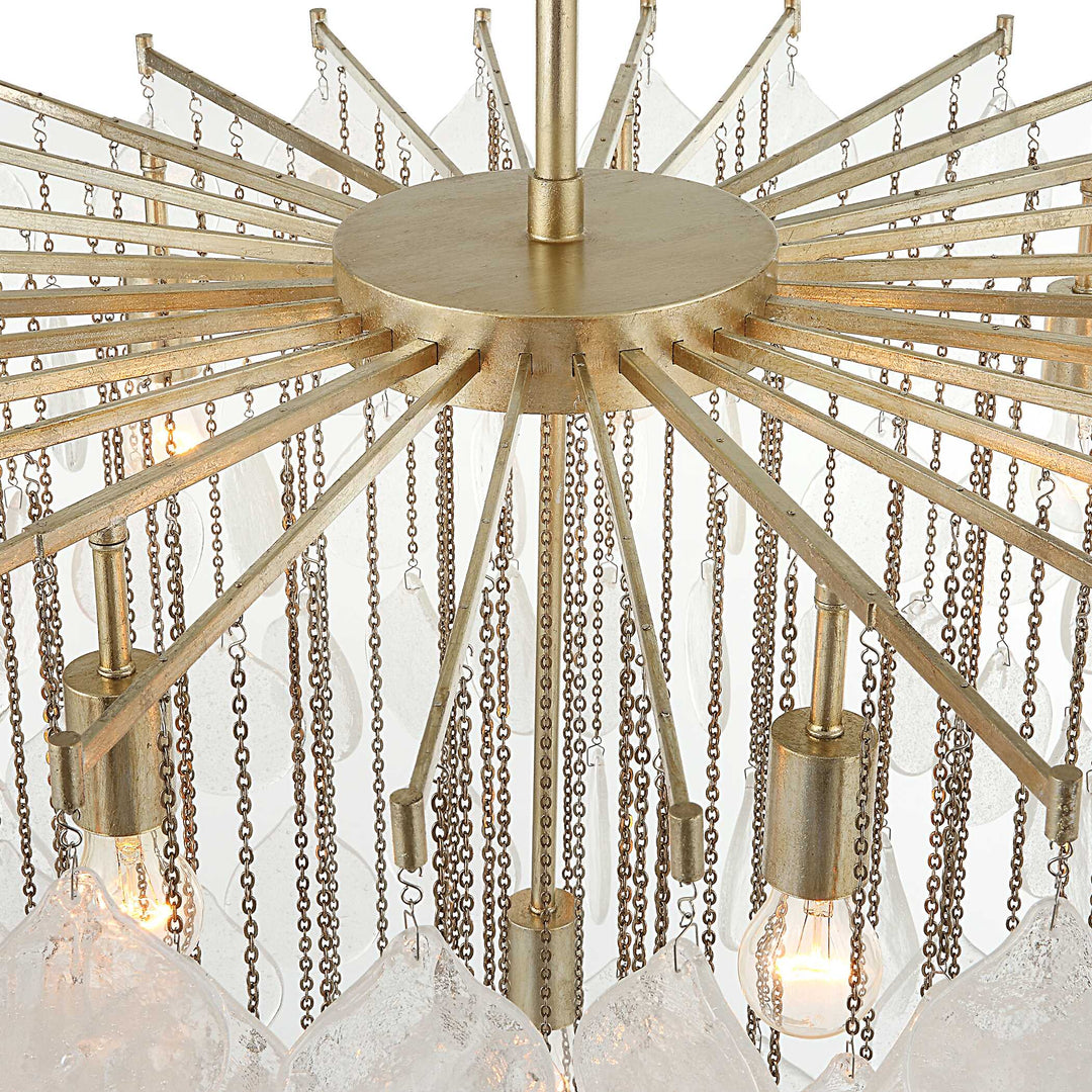 American Home Furniture Uttermost Goccia 8 Light Tear Drop Glass Pendant