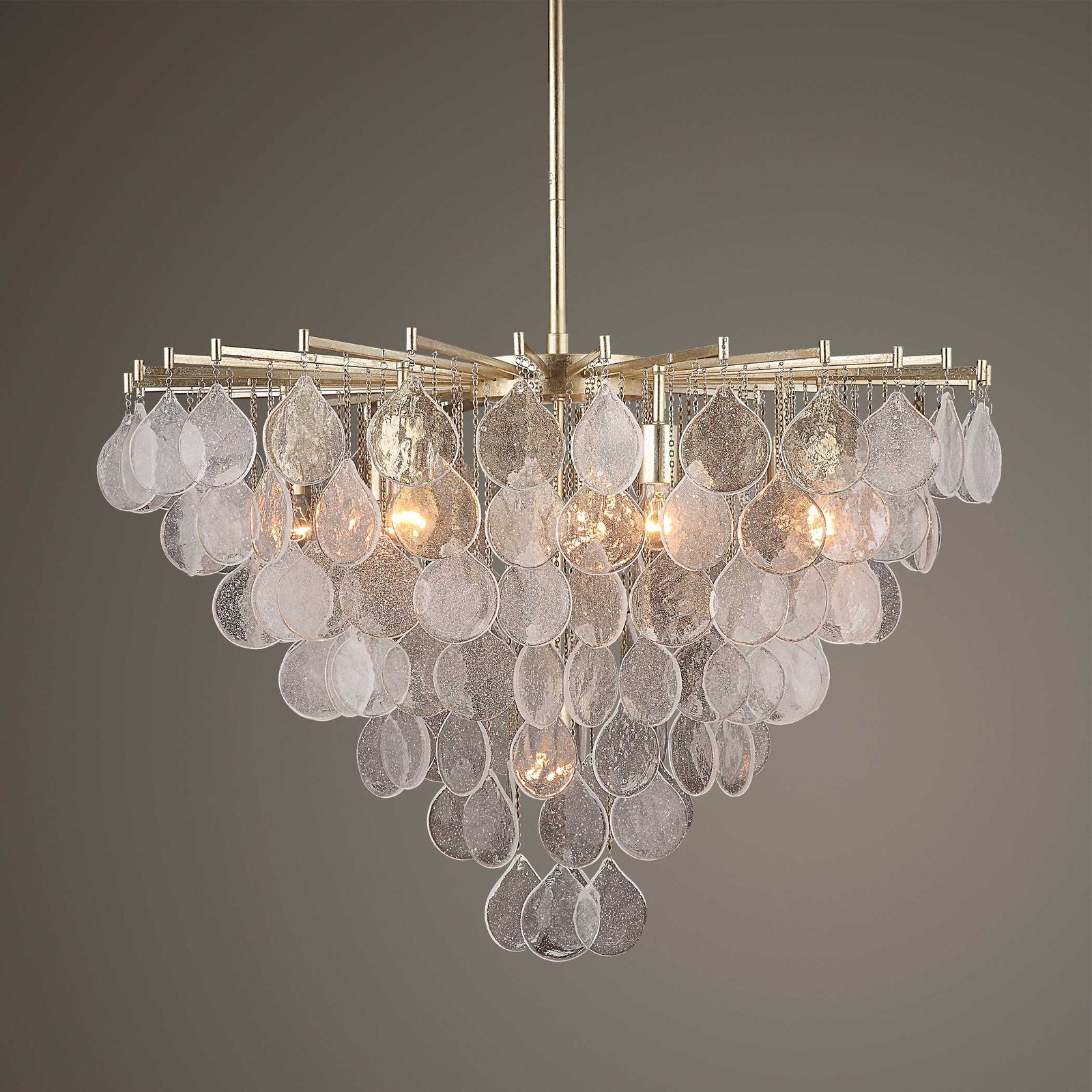 American Home Furniture Uttermost Goccia 8 Light Tear Drop Glass Pendant