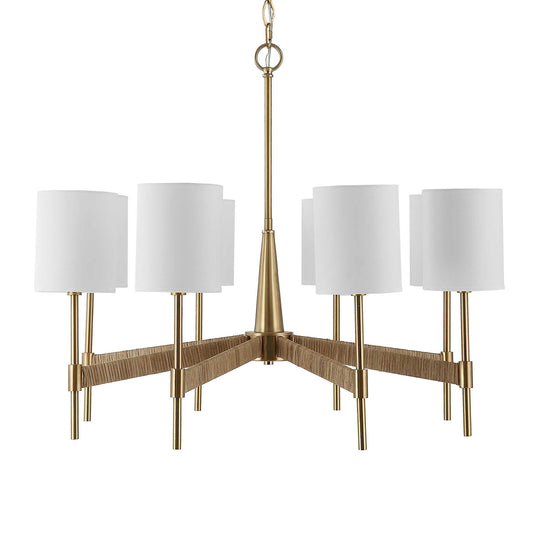 American Home Furniture Uttermost Lautoka Rattan 8 Light Chandelier