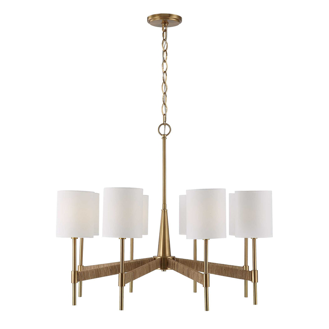 American Home Furniture Uttermost Lautoka Rattan 8 Light Chandelier