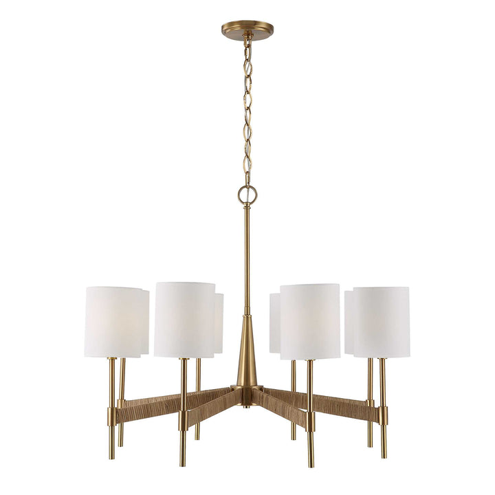 American Home Furniture Uttermost Lautoka Rattan 8 Light Chandelier