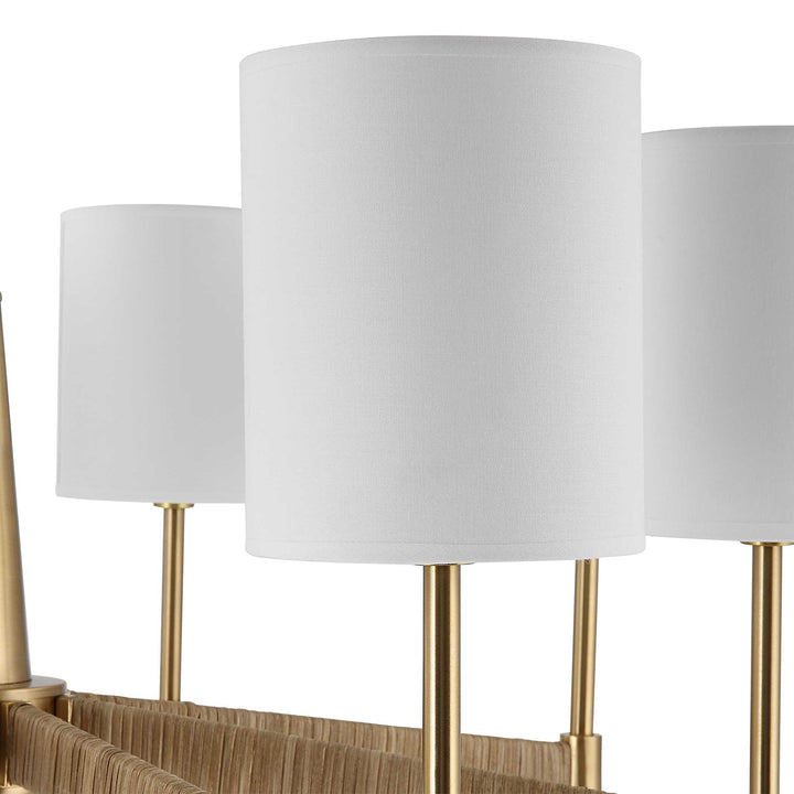 American Home Furniture Uttermost Lautoka Rattan 8 Light Chandelier
