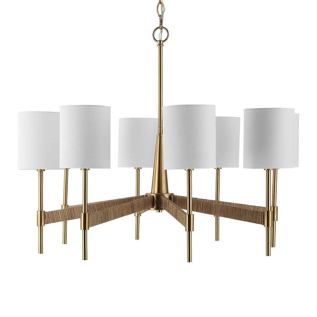 American Home Furniture Uttermost Lautoka Rattan 8 Light Chandelier