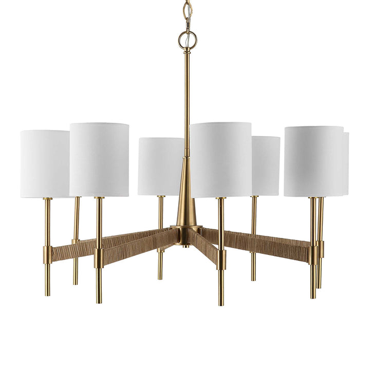 American Home Furniture Uttermost Lautoka Rattan 8 Light Chandelier