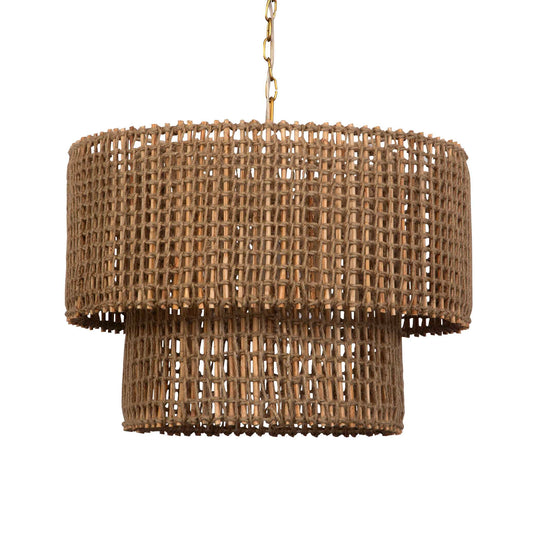American Home Furniture Uttermost Biswas Woven Jute 1 Light Pendant