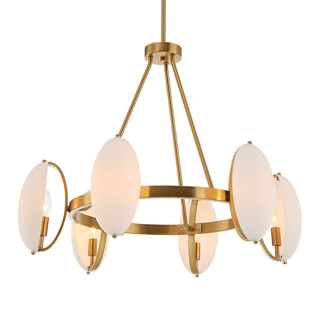 American Home Furniture Uttermost Oviform 6 Light Round Chandelier