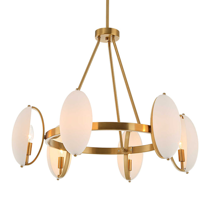 American Home Furniture Uttermost Oviform 6 Light Round Chandelier