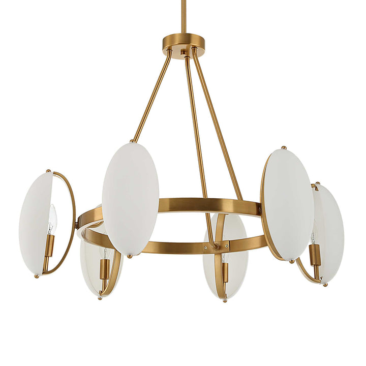 American Home Furniture Uttermost Oviform 6 Light Round Chandelier
